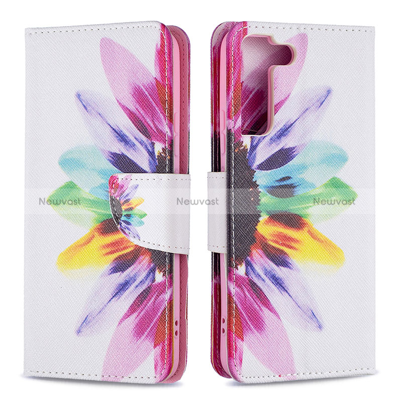 Leather Case Stands Fashionable Pattern Flip Cover Holder B01F for Samsung Galaxy S24 5G