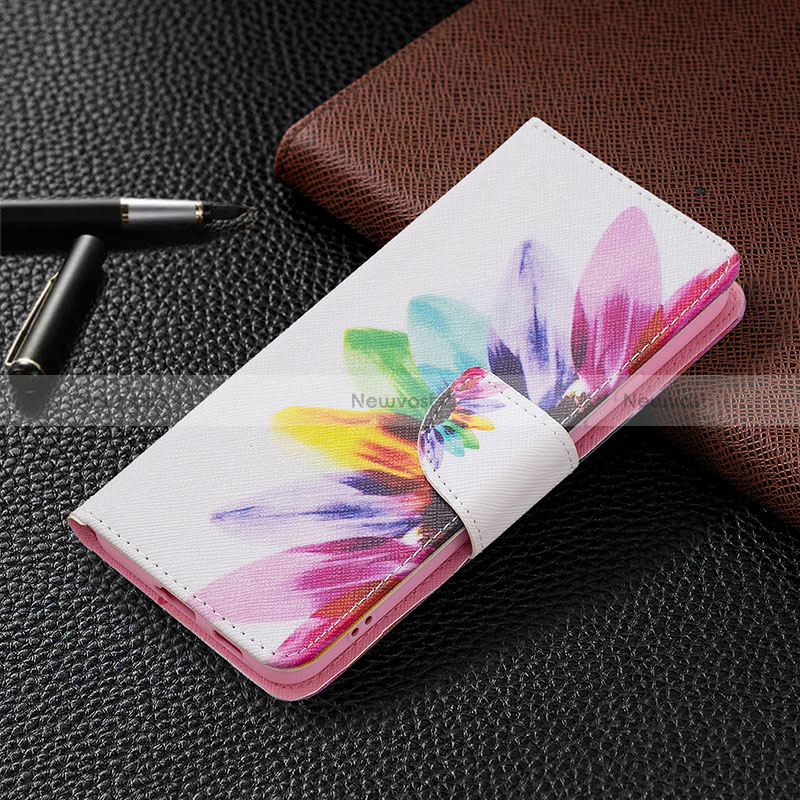 Leather Case Stands Fashionable Pattern Flip Cover Holder B01F for Samsung Galaxy S24 Plus 5G Colorful