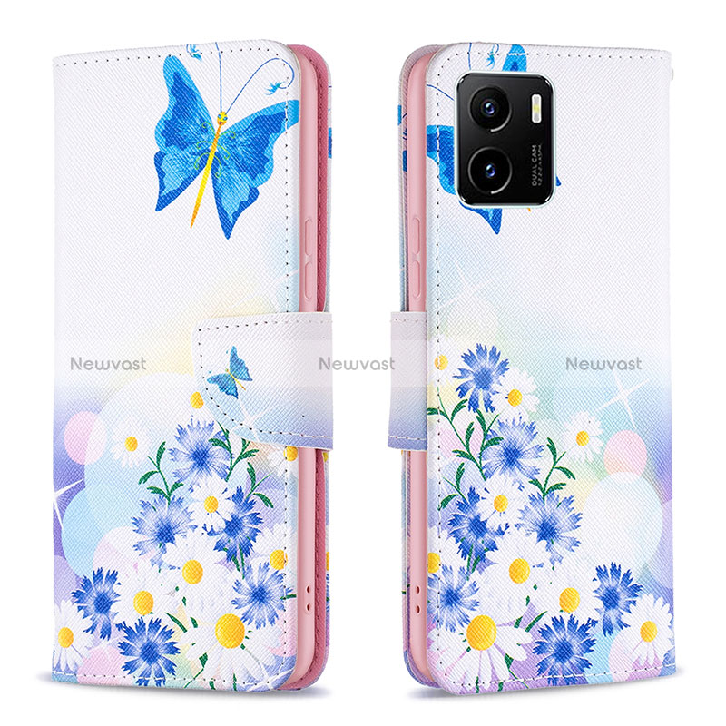 Leather Case Stands Fashionable Pattern Flip Cover Holder B01F for Vivo iQOO U5x