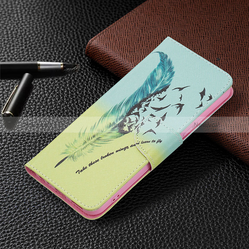 Leather Case Stands Fashionable Pattern Flip Cover Holder B01F for Vivo Y21