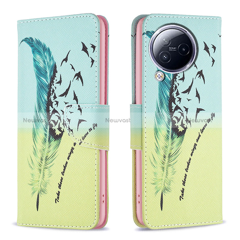 Leather Case Stands Fashionable Pattern Flip Cover Holder B01F for Xiaomi Civi 3 5G