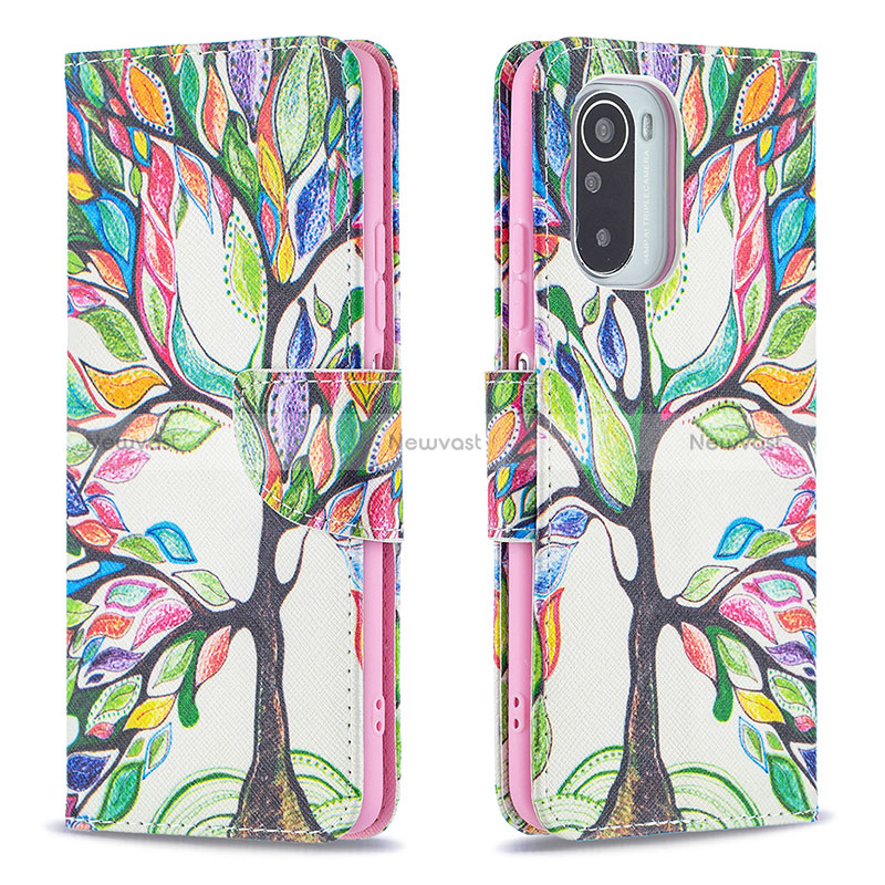 Leather Case Stands Fashionable Pattern Flip Cover Holder B01F for Xiaomi Mi 11X Pro 5G