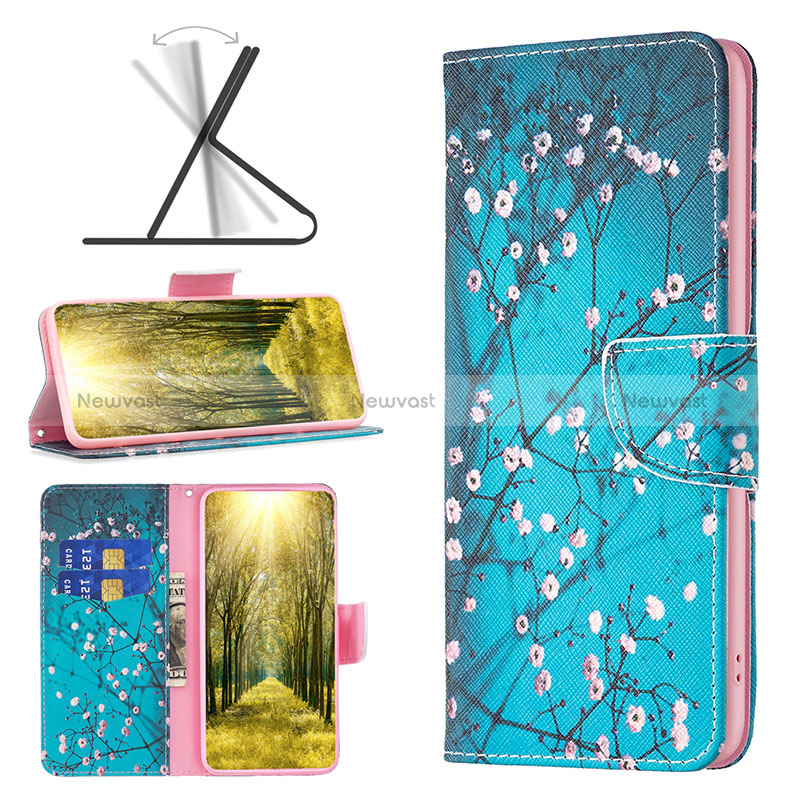 Leather Case Stands Fashionable Pattern Flip Cover Holder B01F for Xiaomi Poco C50