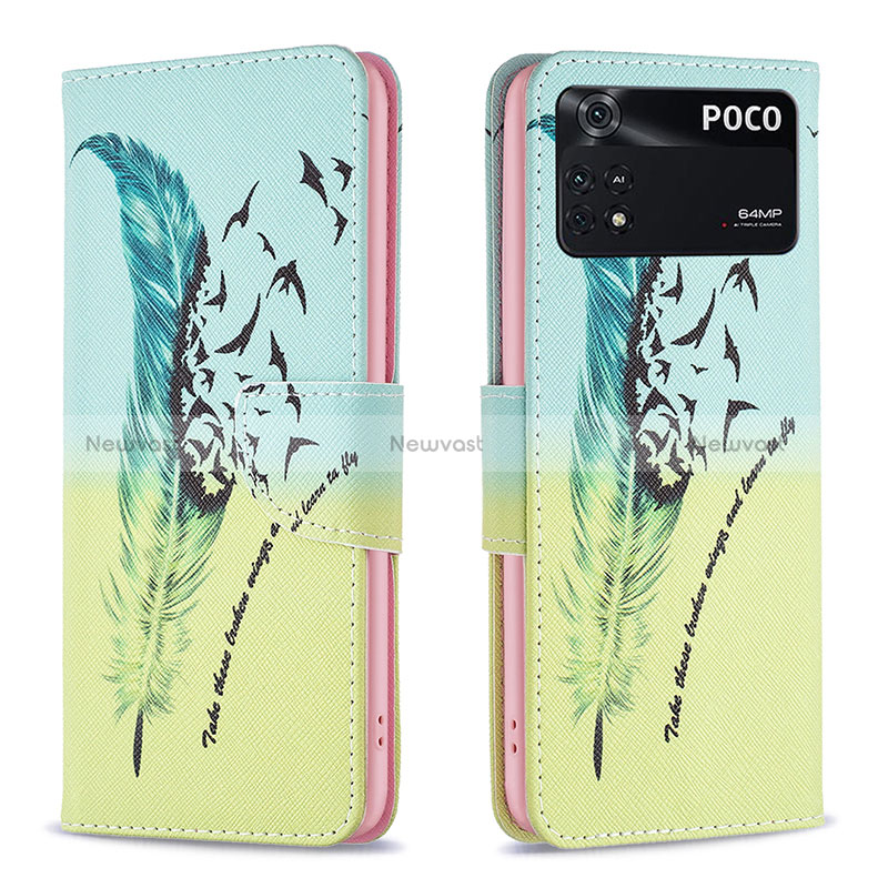 For Xiaomi Poco X6 Pro 5G Anti-Scratch Phone Case Magnetic PU Leather Stand  Wallet Cover - Blue Wholesale