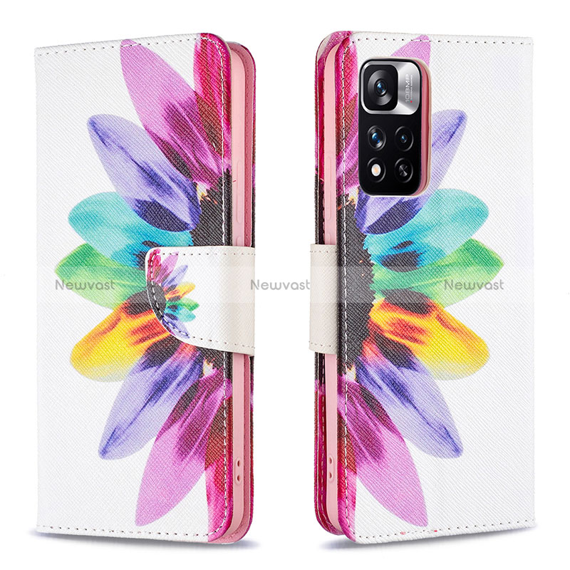 Leather Case Stands Fashionable Pattern Flip Cover Holder B01F for Xiaomi Poco X4 NFC