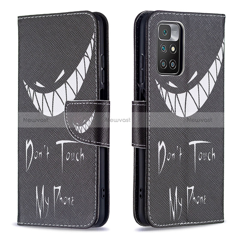 Leather Case Stands Fashionable Pattern Flip Cover Holder B01F for Xiaomi Redmi 10 (2022)