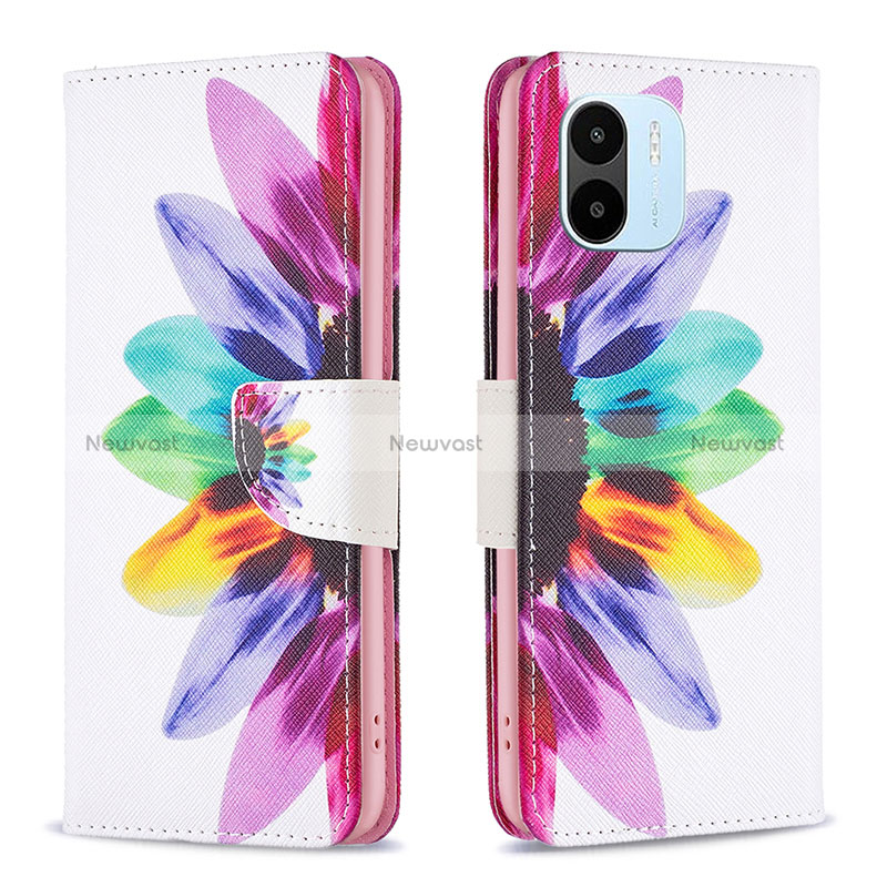 Leather Case Stands Fashionable Pattern Flip Cover Holder B01F for Xiaomi Redmi A1 Mixed