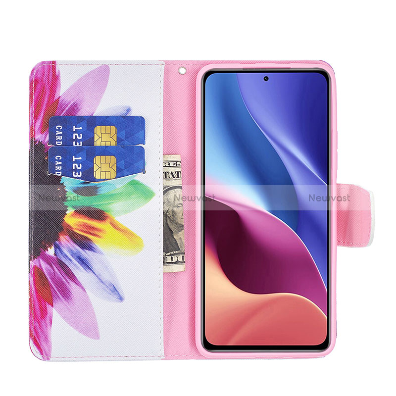 Leather Case Stands Fashionable Pattern Flip Cover Holder B01F for Xiaomi Redmi K40 Pro+ Plus 5G