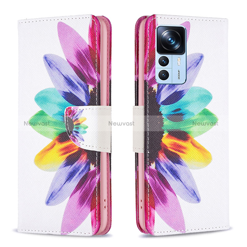 Leather Case Stands Fashionable Pattern Flip Cover Holder B01F for Xiaomi Redmi K50 Ultra 5G