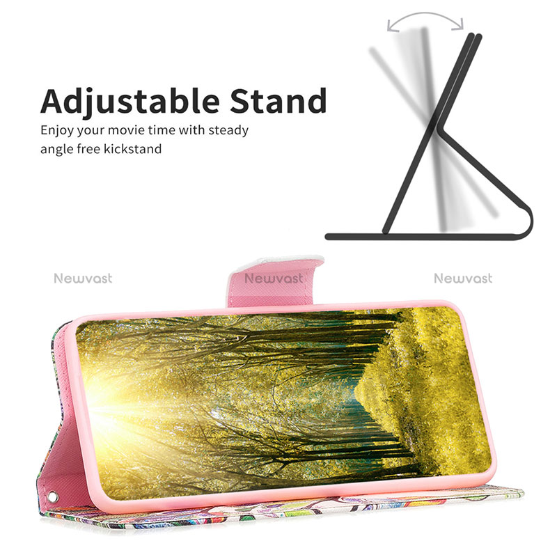 Leather Case Stands Fashionable Pattern Flip Cover Holder B01F for Xiaomi Redmi K60 Pro 5G