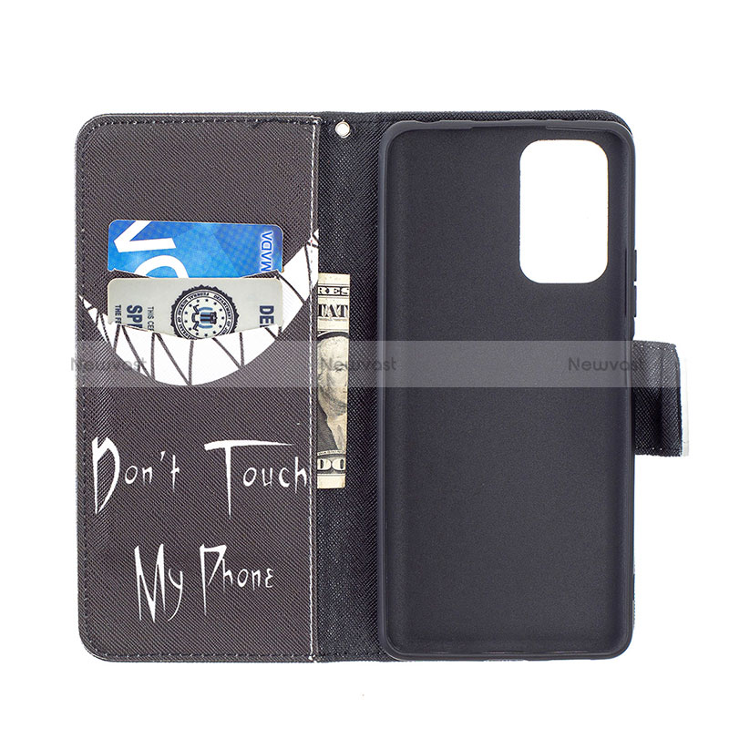 Leather Case Stands Fashionable Pattern Flip Cover Holder B01F for Xiaomi Redmi Note 10 Pro 4G