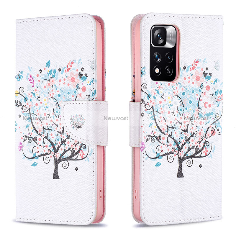 Leather Case Stands Fashionable Pattern Flip Cover Holder B01F for Xiaomi Redmi Note 11 Pro+ Plus 5G