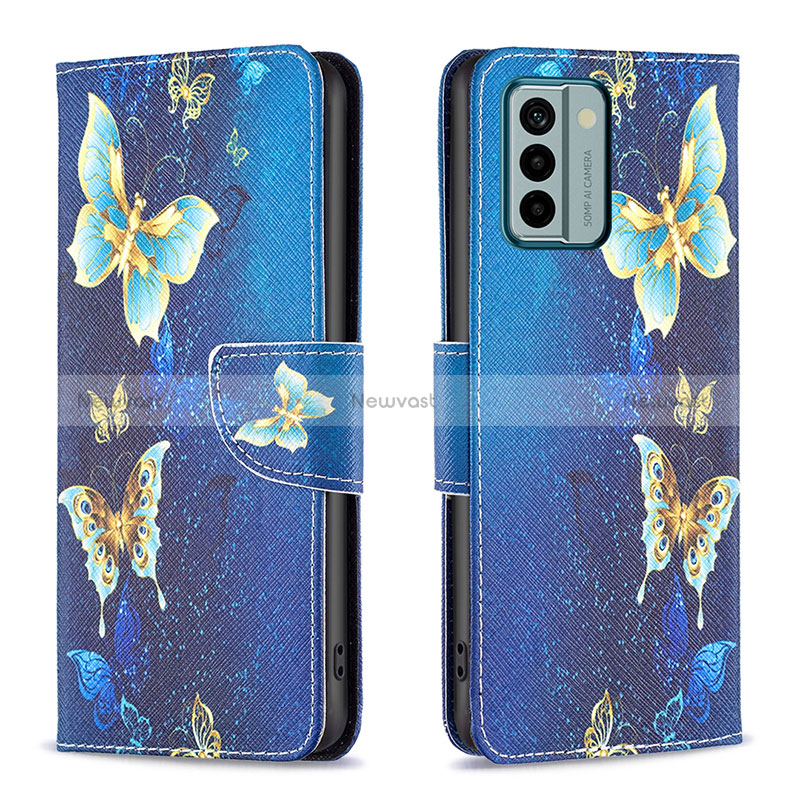 Leather Case Stands Fashionable Pattern Flip Cover Holder B03F for Nokia G22