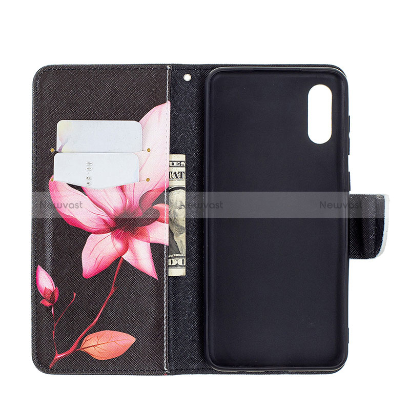 Leather Case Stands Fashionable Pattern Flip Cover Holder B03F for Samsung Galaxy A02