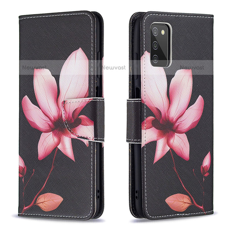 Leather Case Stands Fashionable Pattern Flip Cover Holder B03F for Samsung Galaxy A02s