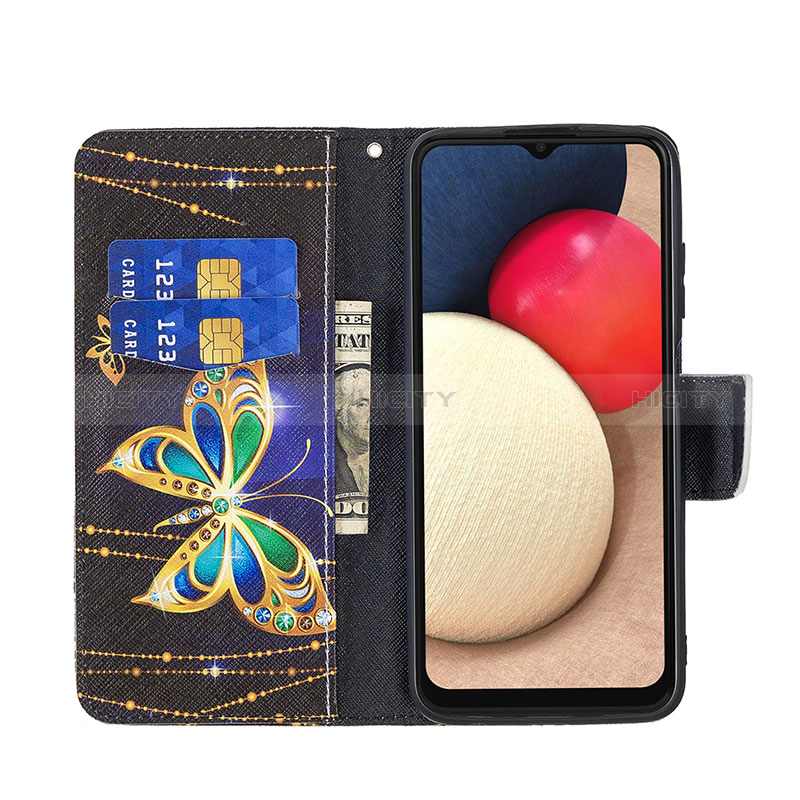 Leather Case Stands Fashionable Pattern Flip Cover Holder B03F for Samsung Galaxy A03s