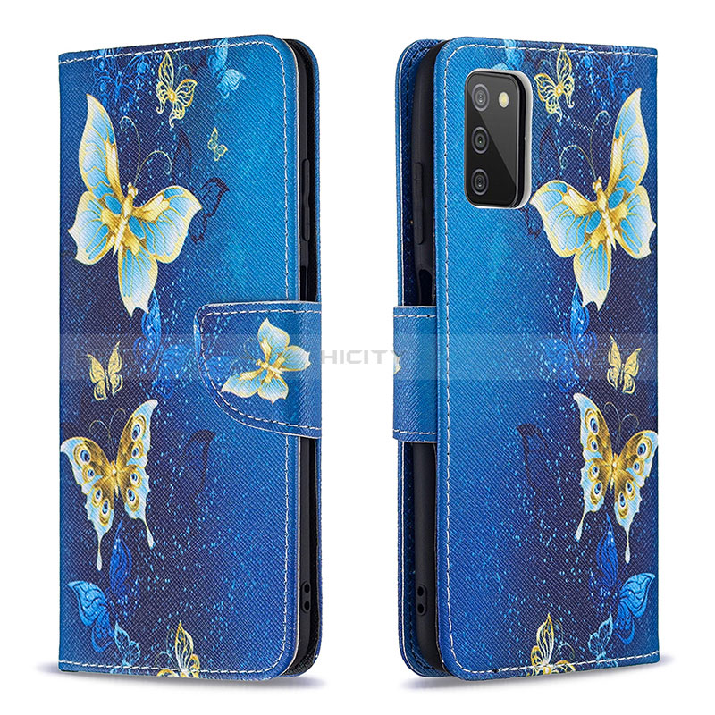 Leather Case Stands Fashionable Pattern Flip Cover Holder B03F for Samsung Galaxy A03s