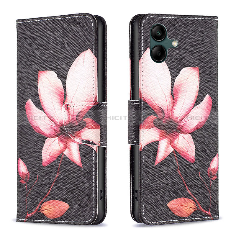 Leather Case Stands Fashionable Pattern Flip Cover Holder B03F for Samsung Galaxy A04E Red