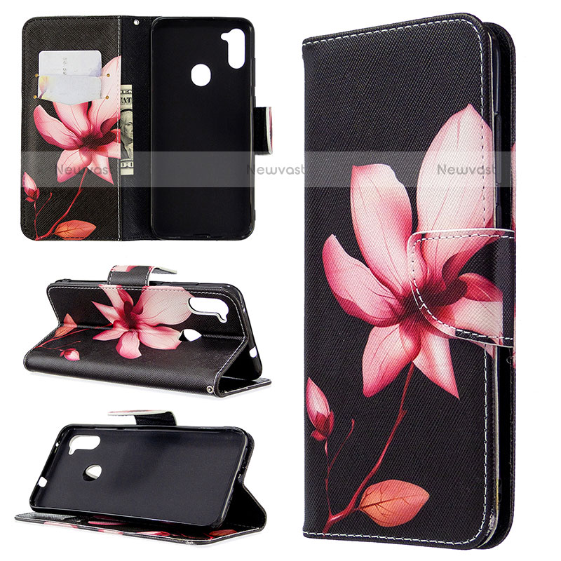 Leather Case Stands Fashionable Pattern Flip Cover Holder B03F for Samsung Galaxy A11