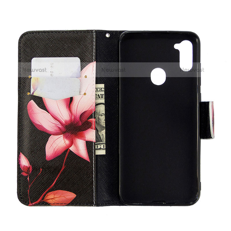 Leather Case Stands Fashionable Pattern Flip Cover Holder B03F for Samsung Galaxy A11