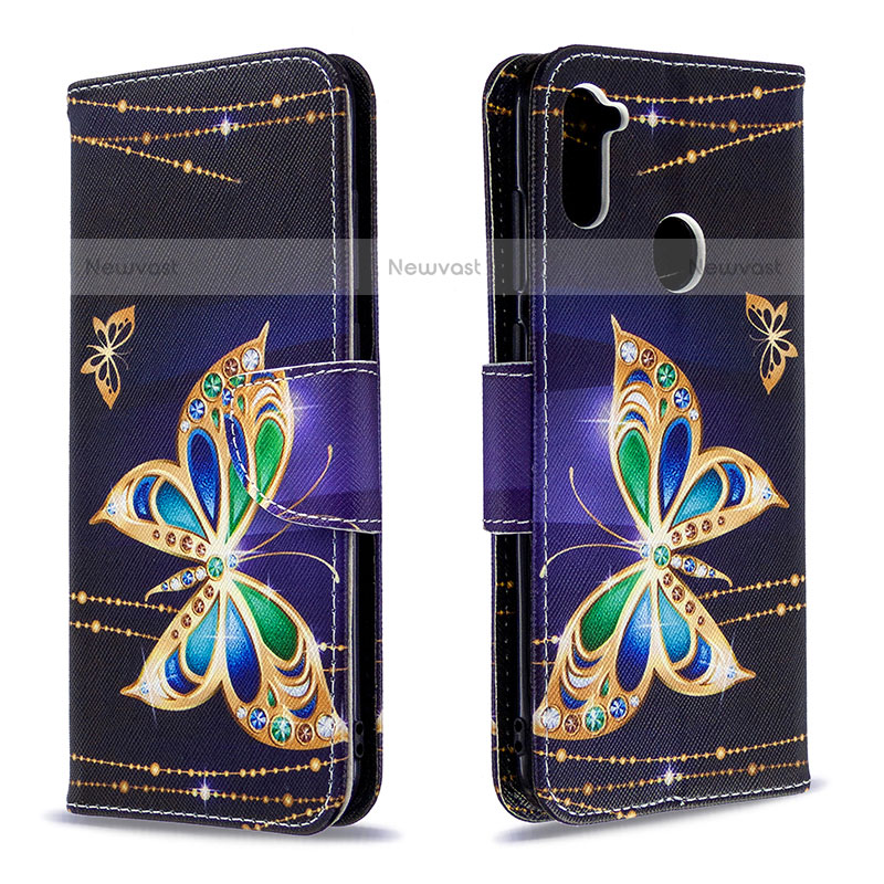 Leather Case Stands Fashionable Pattern Flip Cover Holder B03F for Samsung Galaxy A11