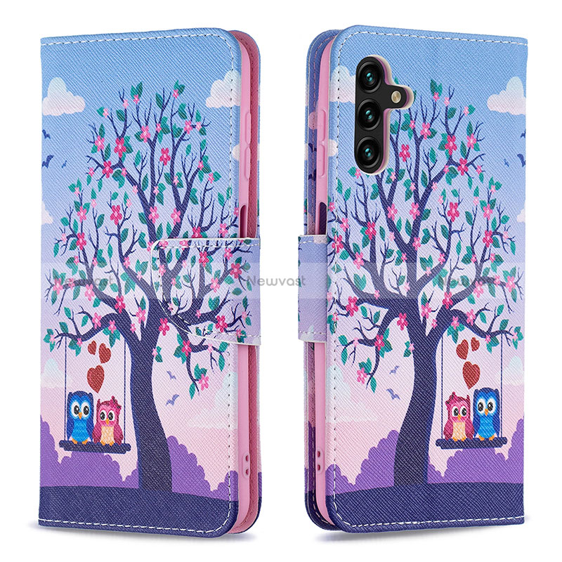 Leather Case Stands Fashionable Pattern Flip Cover Holder B03F for Samsung Galaxy A13 5G