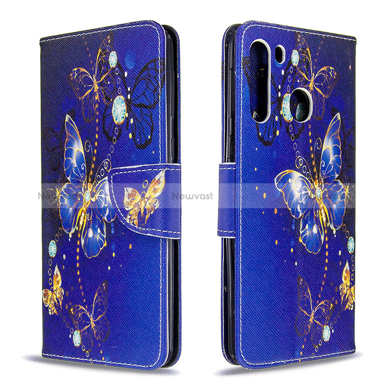 Leather Case Stands Fashionable Pattern Flip Cover Holder B03F for Samsung Galaxy A21