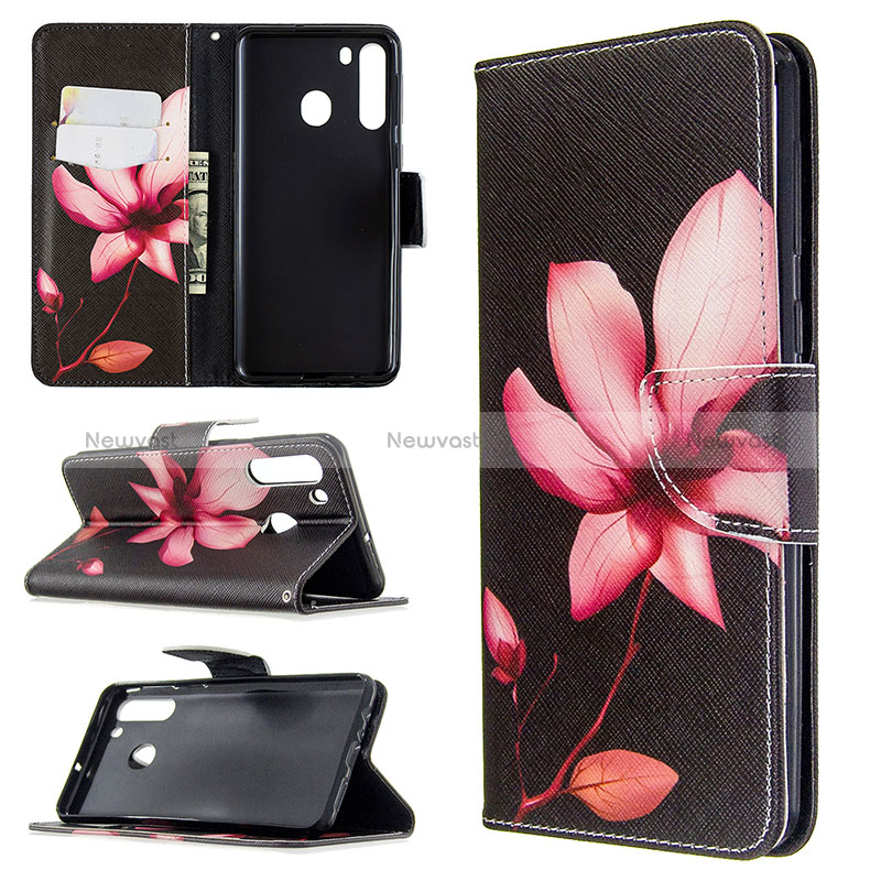 Leather Case Stands Fashionable Pattern Flip Cover Holder B03F for Samsung Galaxy A21