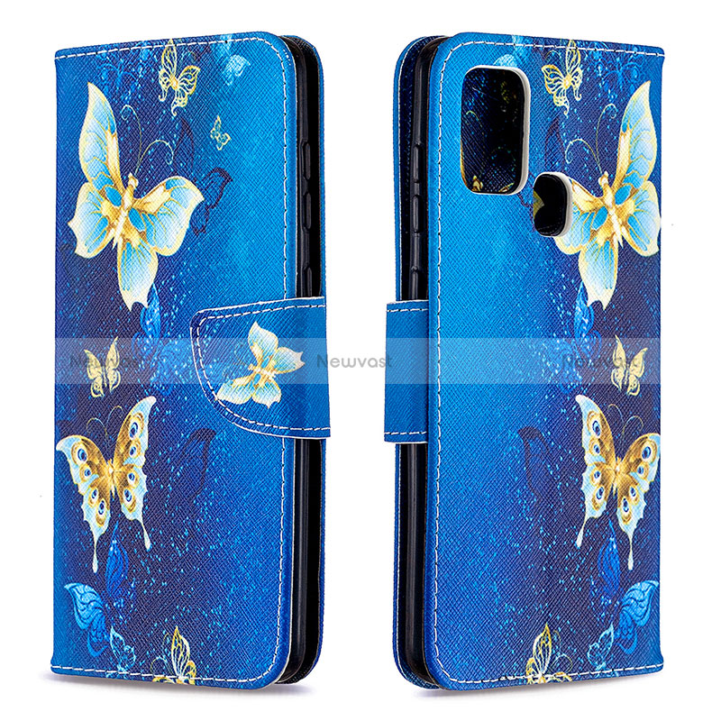 Leather Case Stands Fashionable Pattern Flip Cover Holder B03F for Samsung Galaxy A21s