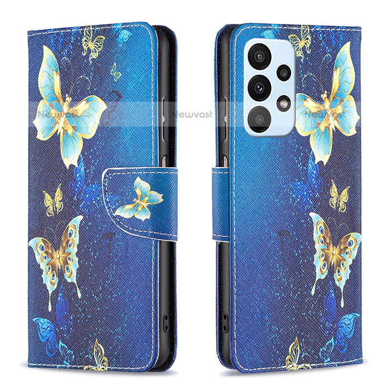 Leather Case Stands Fashionable Pattern Flip Cover Holder B03F for Samsung Galaxy A23 5G