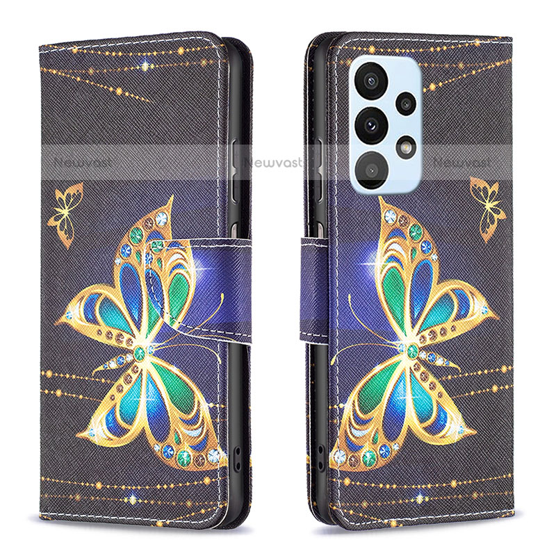 Leather Case Stands Fashionable Pattern Flip Cover Holder B03F for Samsung Galaxy A23 5G