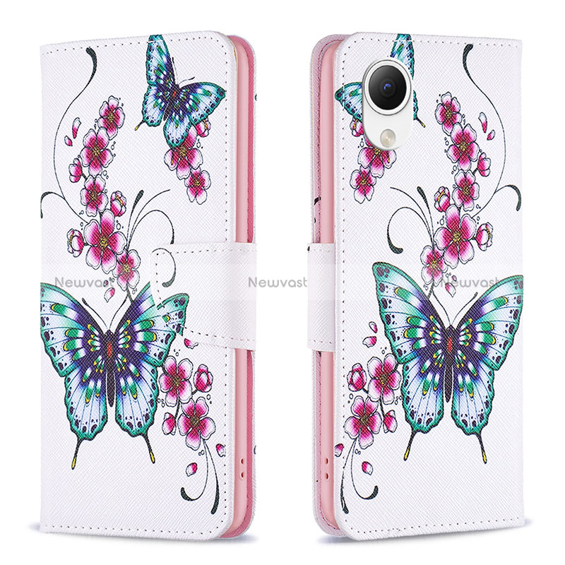 Leather Case Stands Fashionable Pattern Flip Cover Holder B03F for Samsung Galaxy A23s Colorful