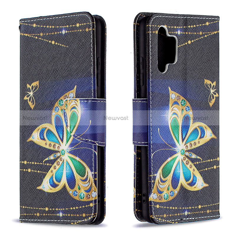 Leather Case Stands Fashionable Pattern Flip Cover Holder B03F for Samsung Galaxy A32 4G