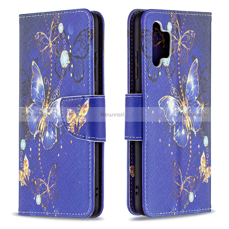 Leather Case Stands Fashionable Pattern Flip Cover Holder B03F for Samsung Galaxy A32 5G