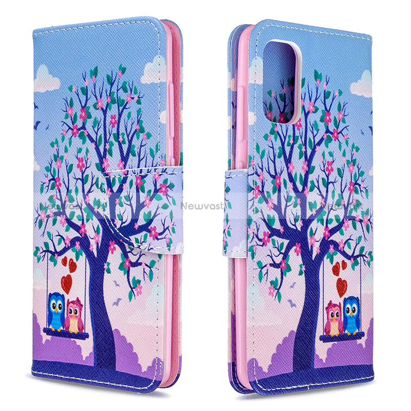Leather Case Stands Fashionable Pattern Flip Cover Holder B03F for Samsung Galaxy A41