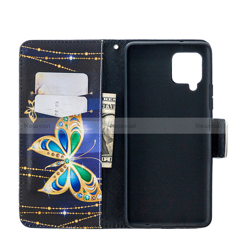 Leather Case Stands Fashionable Pattern Flip Cover Holder B03F for Samsung Galaxy A42 5G