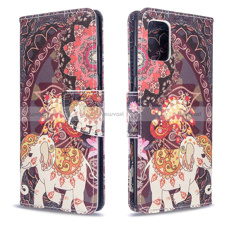 Leather Case Stands Fashionable Pattern Flip Cover Holder B03F for Samsung Galaxy A51 5G