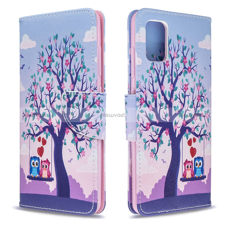 Leather Case Stands Fashionable Pattern Flip Cover Holder B03F for Samsung Galaxy A51 5G