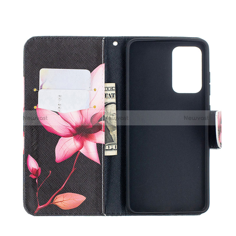 Leather Case Stands Fashionable Pattern Flip Cover Holder B03F for Samsung Galaxy A52 4G