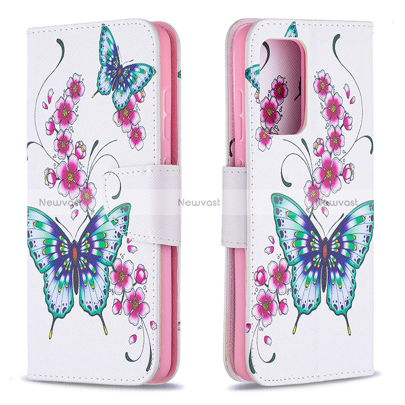 Leather Case Stands Fashionable Pattern Flip Cover Holder B03F for Samsung Galaxy A52 4G