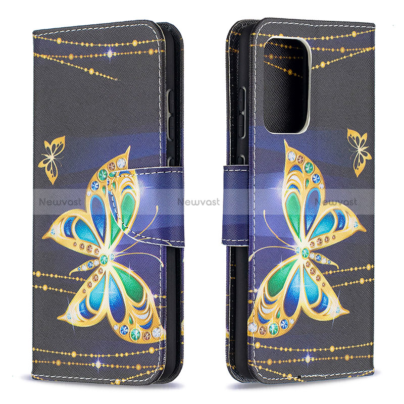 Leather Case Stands Fashionable Pattern Flip Cover Holder B03F for Samsung Galaxy A52 4G