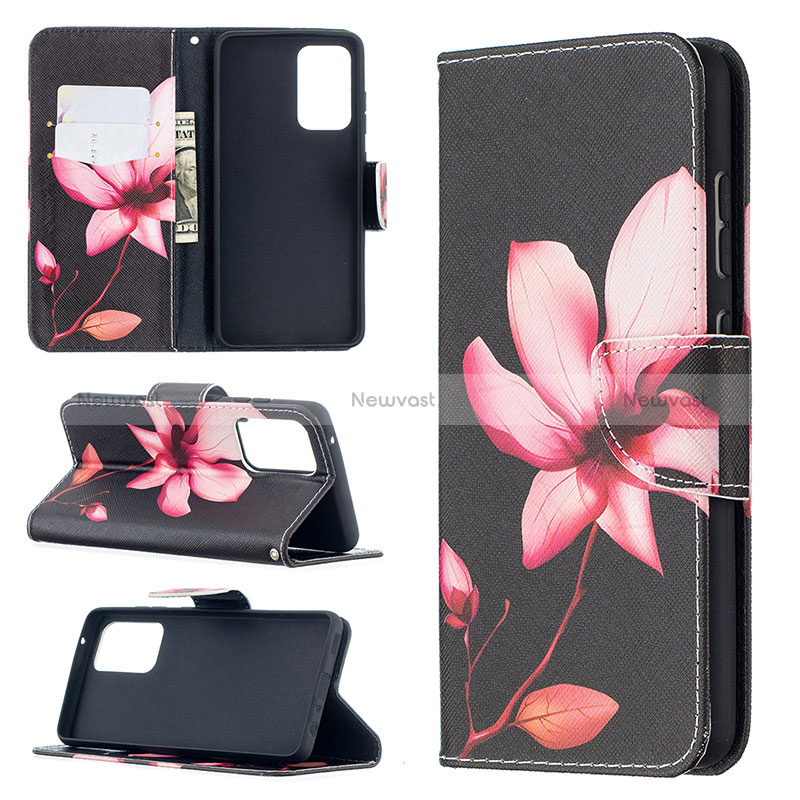 Leather Case Stands Fashionable Pattern Flip Cover Holder B03F for Samsung Galaxy A52 5G