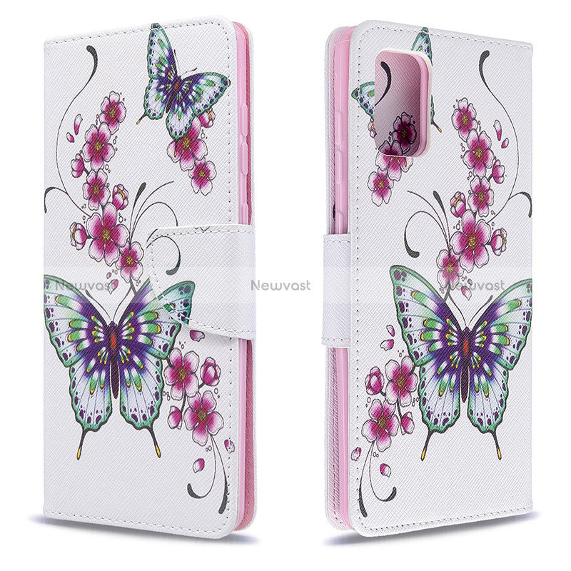 Leather Case Stands Fashionable Pattern Flip Cover Holder B03F for Samsung Galaxy A71 5G