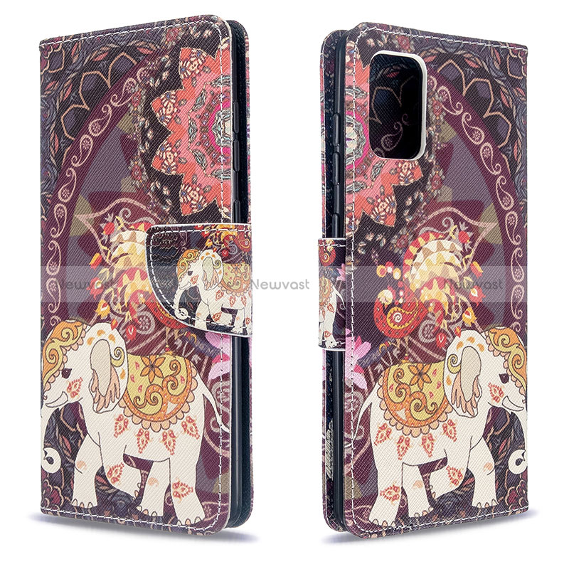 Leather Case Stands Fashionable Pattern Flip Cover Holder B03F for Samsung Galaxy A71 5G