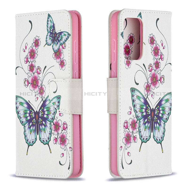 Leather Case Stands Fashionable Pattern Flip Cover Holder B03F for Samsung Galaxy A72 5G Colorful