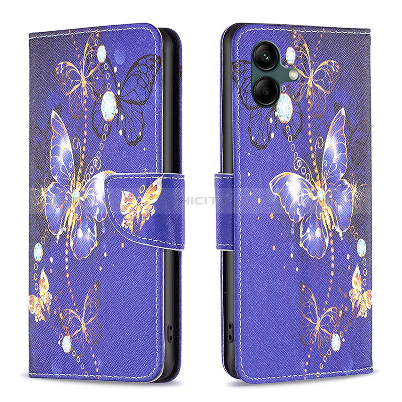 Leather Case Stands Fashionable Pattern Flip Cover Holder B03F for Samsung Galaxy F04