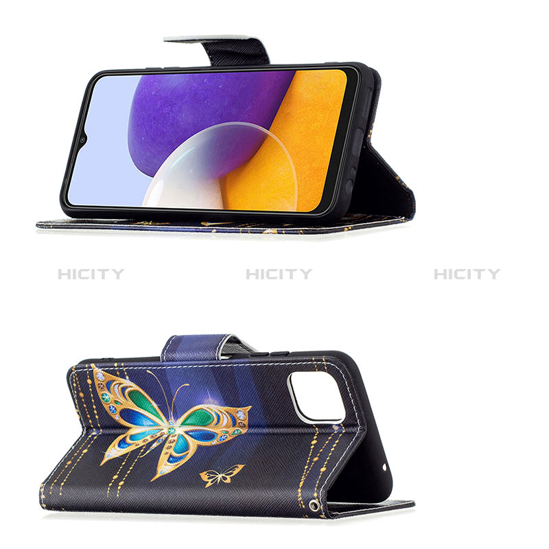 Leather Case Stands Fashionable Pattern Flip Cover Holder B03F for Samsung Galaxy F42 5G