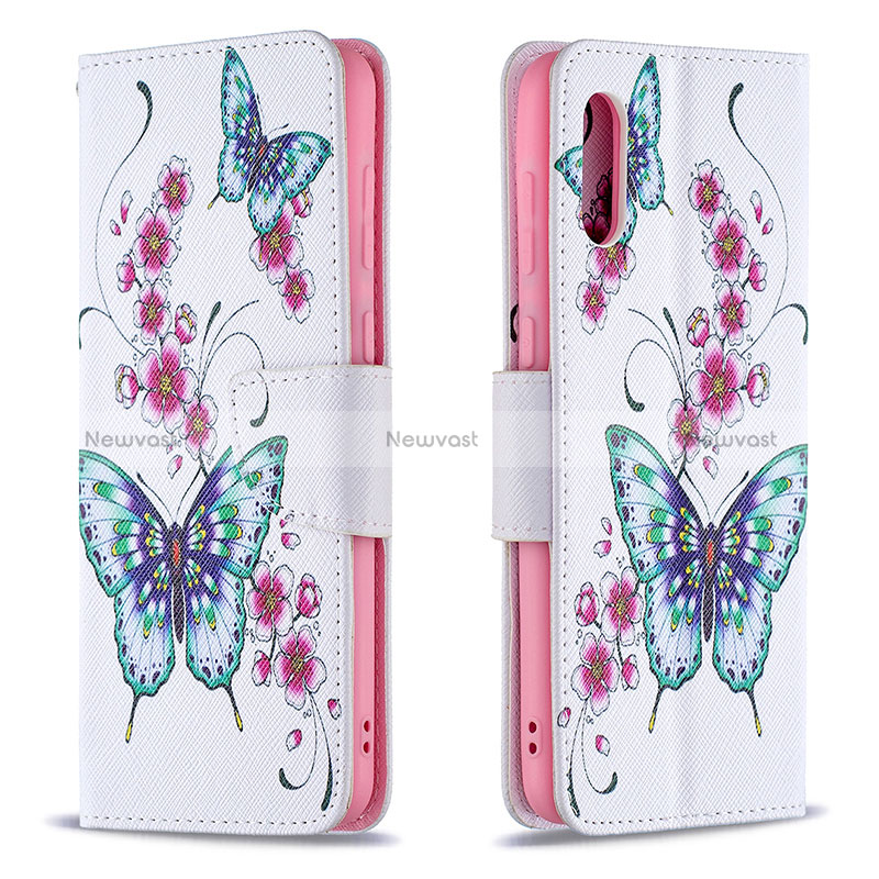 Leather Case Stands Fashionable Pattern Flip Cover Holder B03F for Samsung Galaxy M02