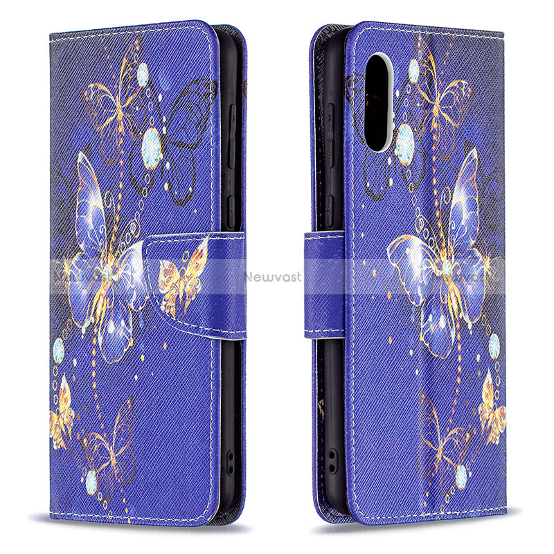 Leather Case Stands Fashionable Pattern Flip Cover Holder B03F for Samsung Galaxy M02