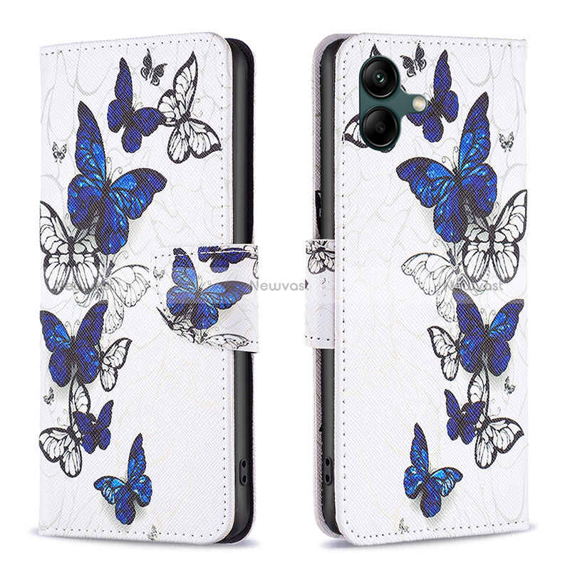 Leather Case Stands Fashionable Pattern Flip Cover Holder B03F for Samsung Galaxy M04